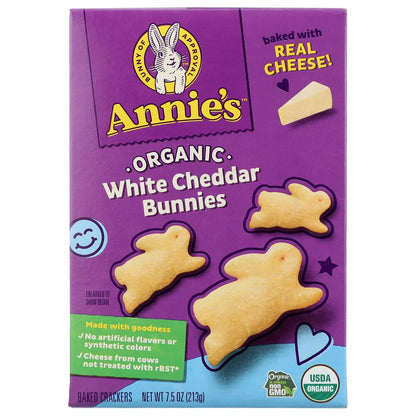 ANNIE'S HOMEGROWN: Organic White Cheddar Bunnies, 7.5 oz