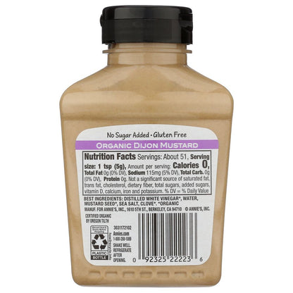 ANNIES NATURALS: Organic Dijon Mustard, 9 oz