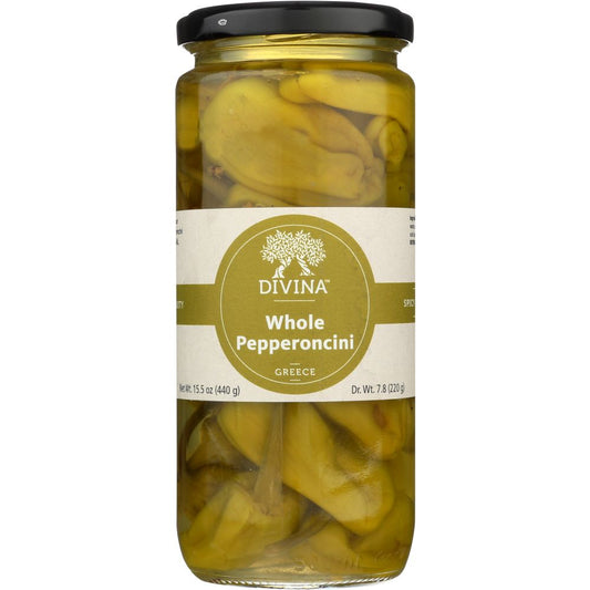 DIVINA: Whole Pepperoncini, 7.75 oz