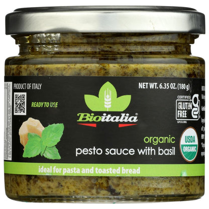 BIOITALIA: Organic Pesto Sauce with Basil, 6.35 oz