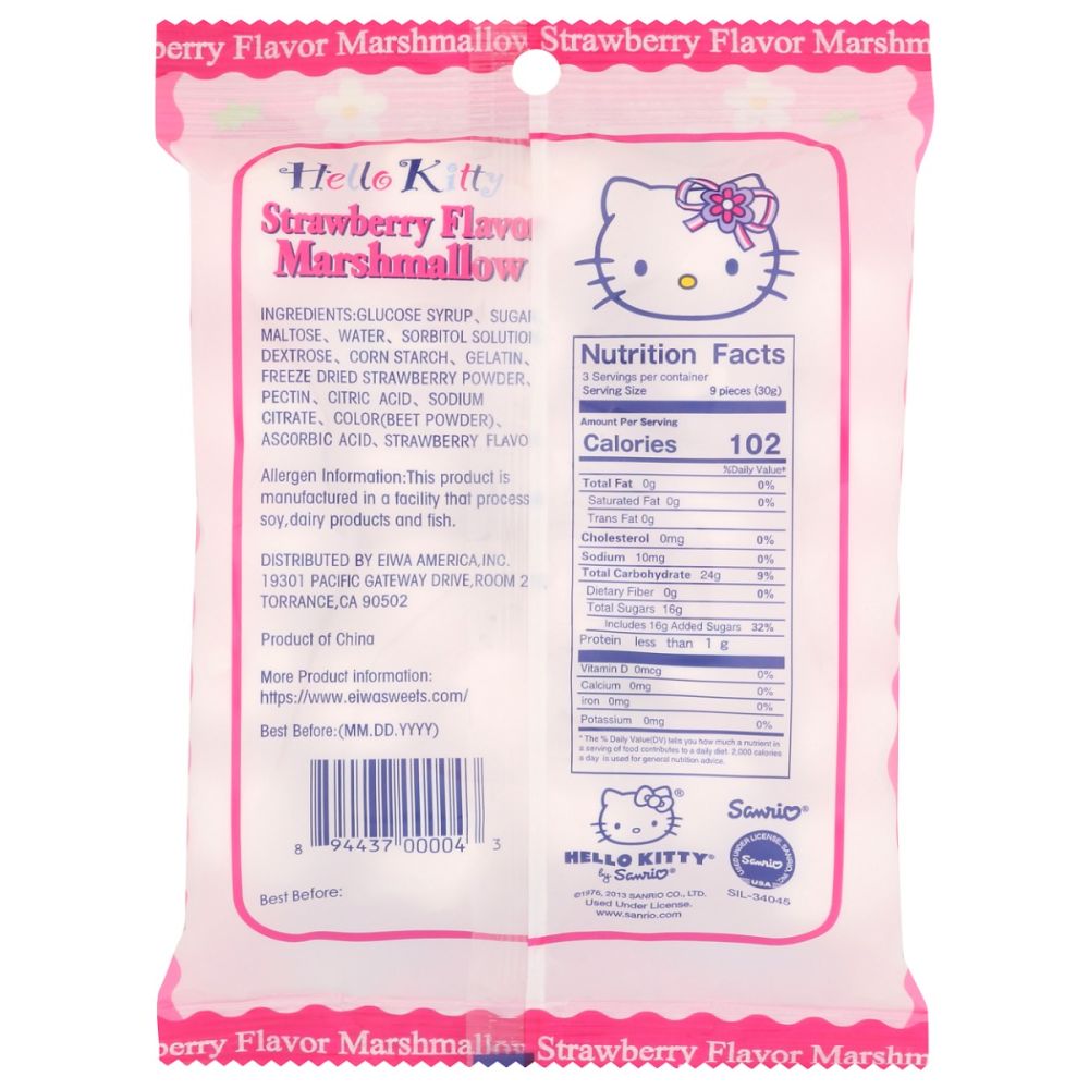 EIWA: Marshmallow Strawberry Hello Kitty, 3.1 oz